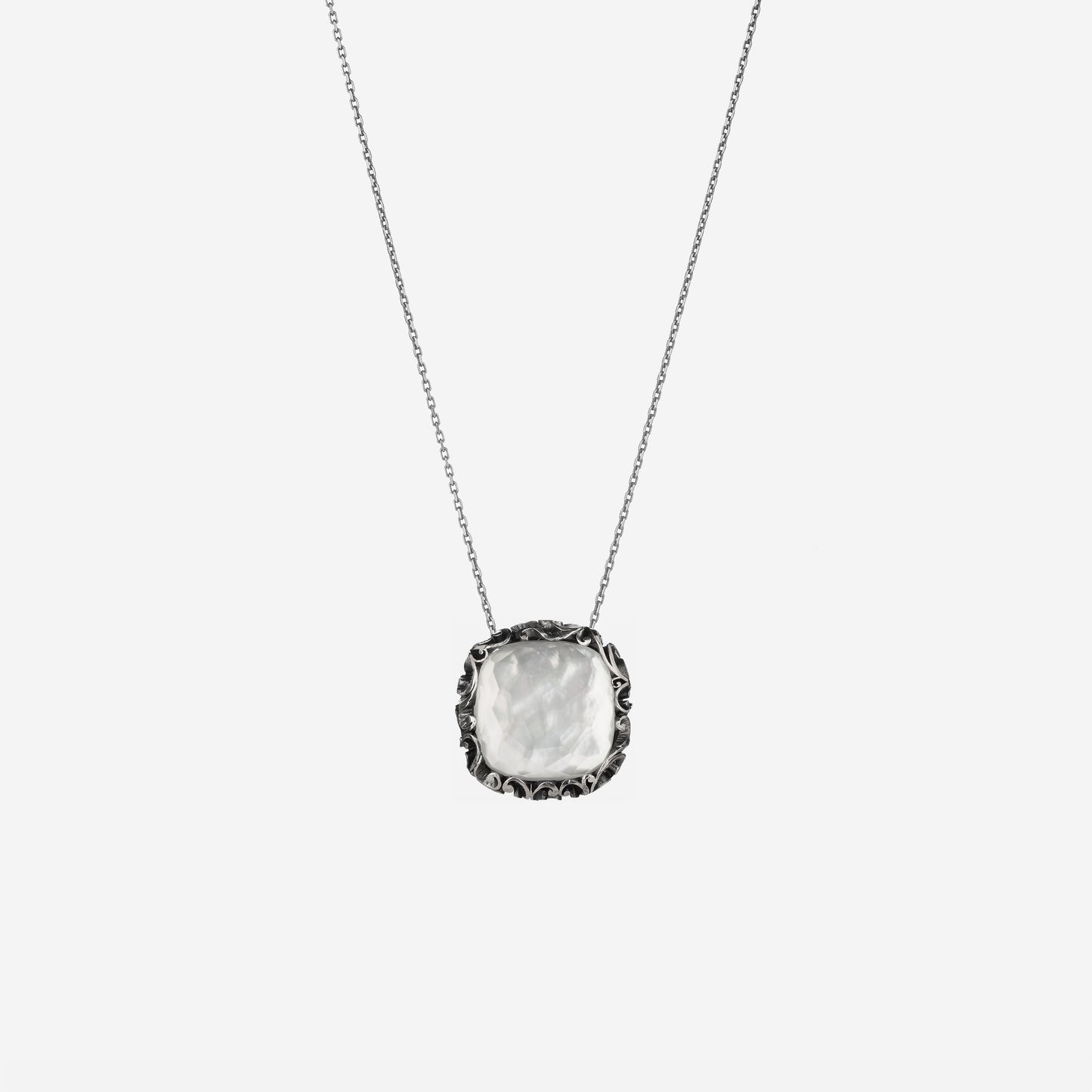 COLLANA MOONLIGHT ARGENTO CON MADREPERLA