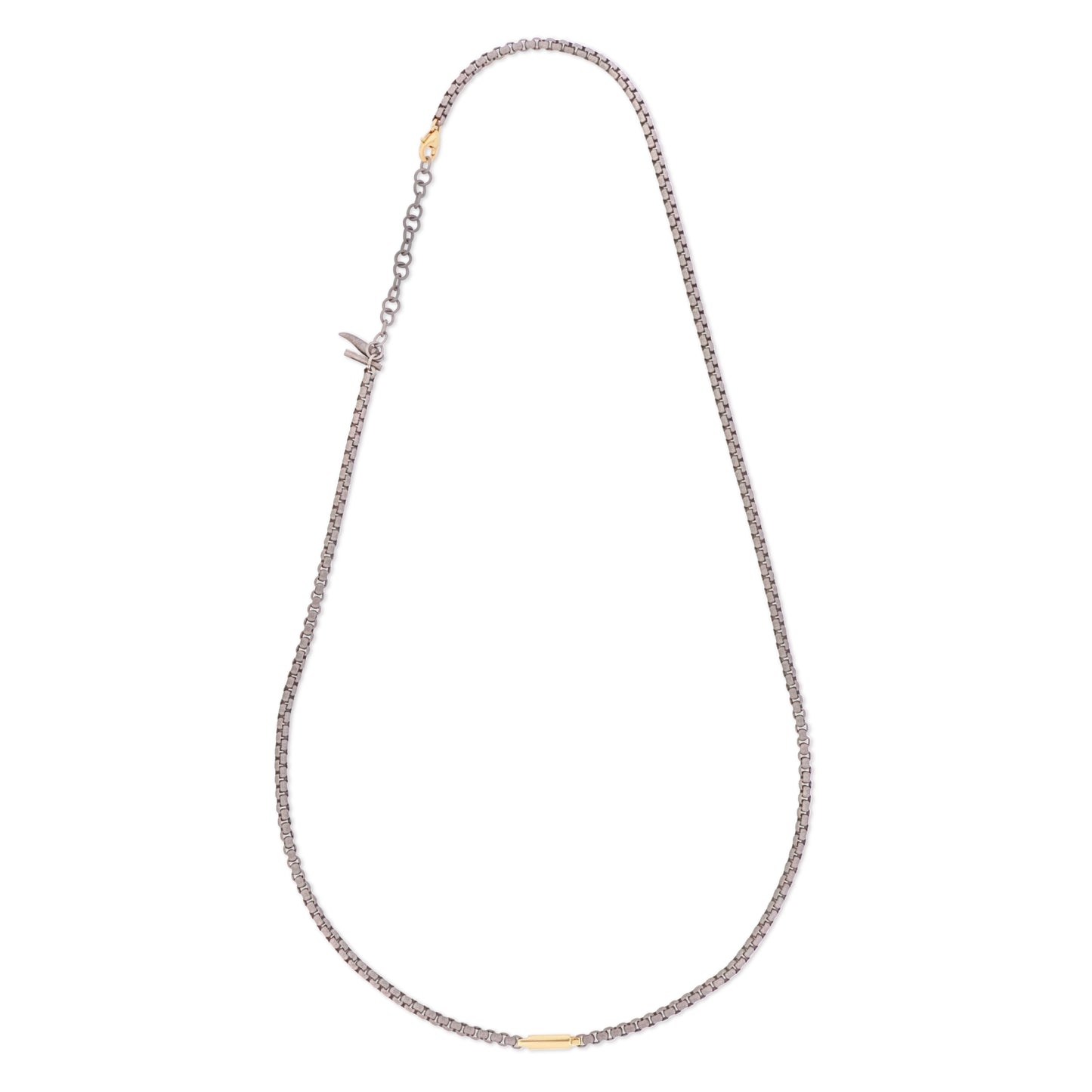 COLLANA TITANIO SCOOBY DOO CON BARRETTA E CHIUSURA ORO - Tangredi Gioielleria