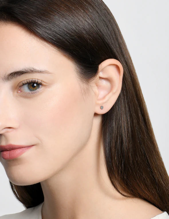 ORECCHINO PAILLETTE ORO E DIAMANTI BROWN - Tangredi Gioielleria