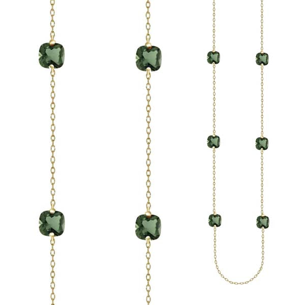 COLLANA TRILOGY QUARZO VERDE - Tangredi Gioielleria