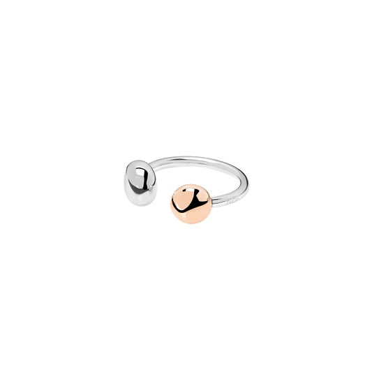 ANELLO PEPITA ARGENTO E ORO ROSA - Tangredi Gioielleria