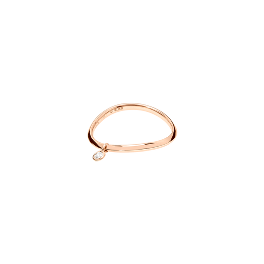 ANELLO WAVE ESSENTIALS ORO ROSA E DIAMANTE