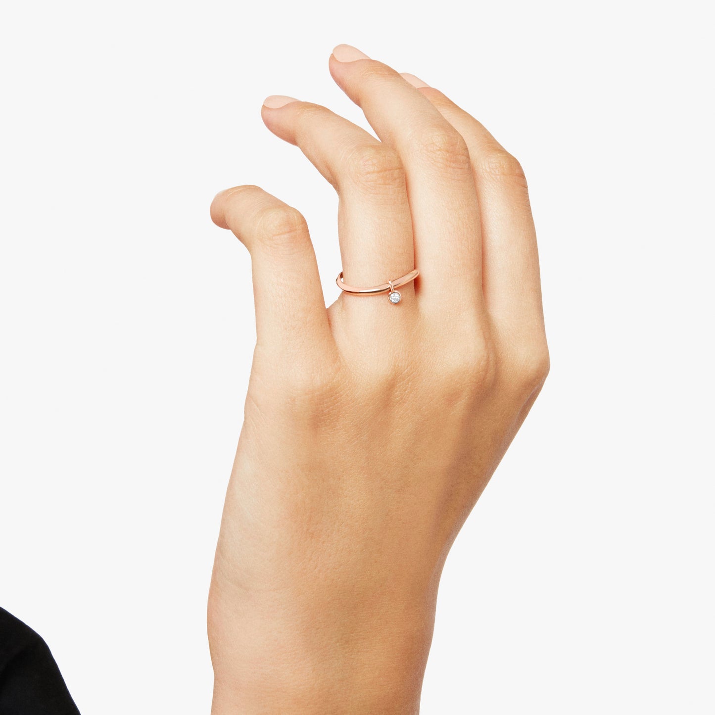 ANELLO WAVE ESSENTIALS ORO ROSA E DIAMANTE