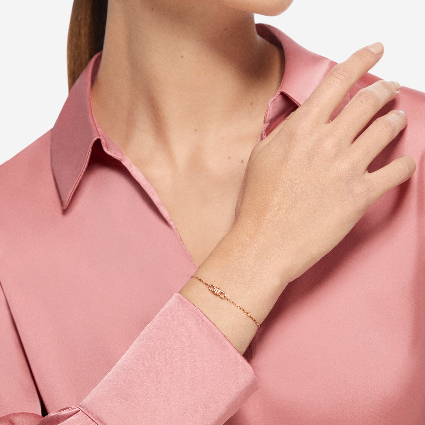 BRACCIALE NODO ORO ROSA - Tangredi Gioielleria