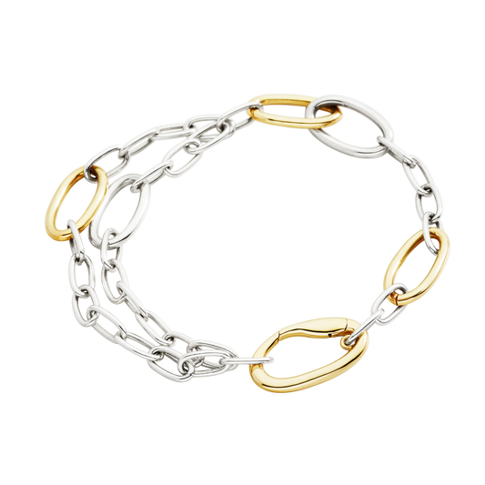 BRACCIALE ESSENTIALS ARGENTO E ARGENTO DORATO