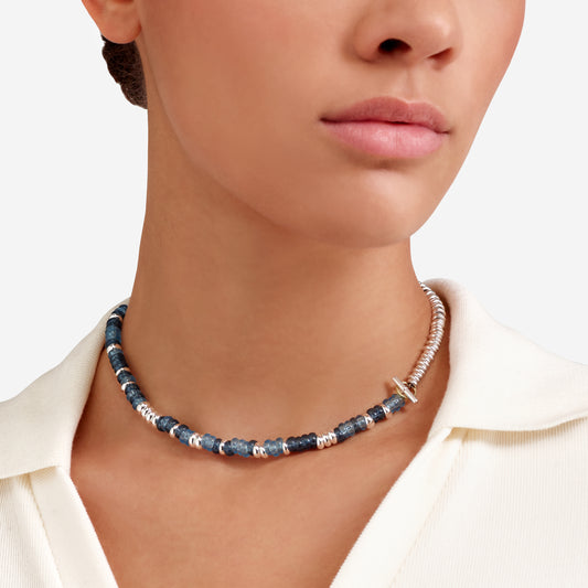 BRACCIALE RONDELLE ARGENTO E PLASTICA RICICLATA - Tangredi Gioielleria