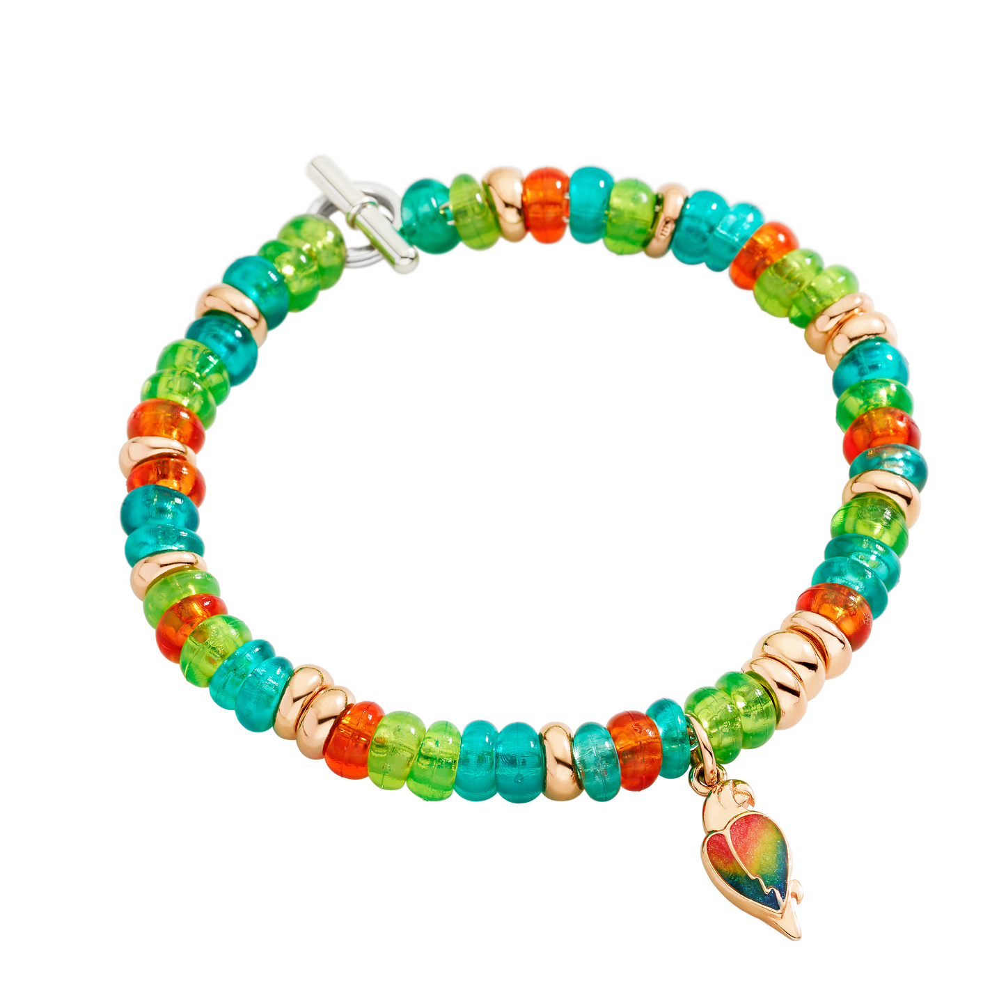 BRACCIALE RONDELLE ARGENTO E PLASTICA RICICLATA - Tangredi Gioielleria