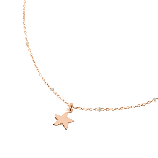 COLLANA MINI STELLINA ORO ROSA