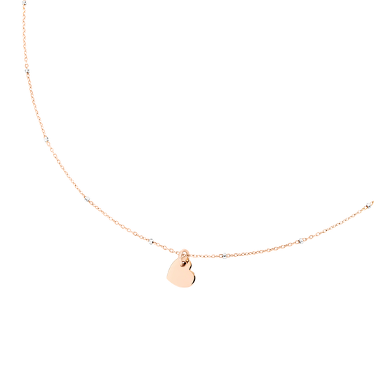 COLLANA MINI CUORE ORO ROSA - Tangredi Gioielleria