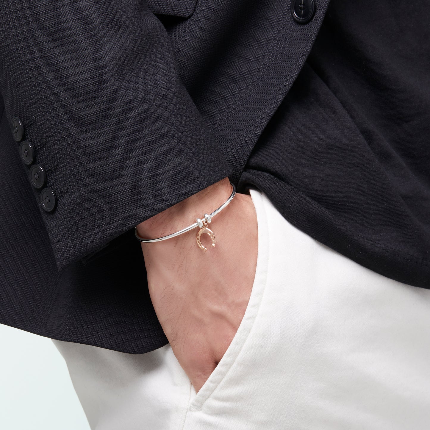 CIONDOLO FERRO DI CAVALLO ORO ROSA - Tangredi Gioielleria