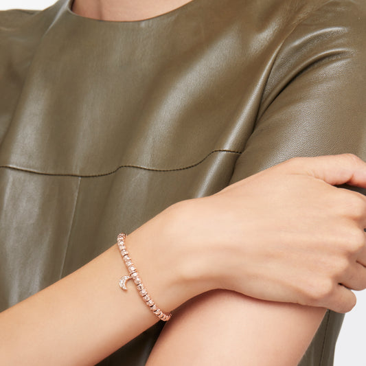 CIONDOLO LUNA ORO ROSA E DIAMANTI BROWN