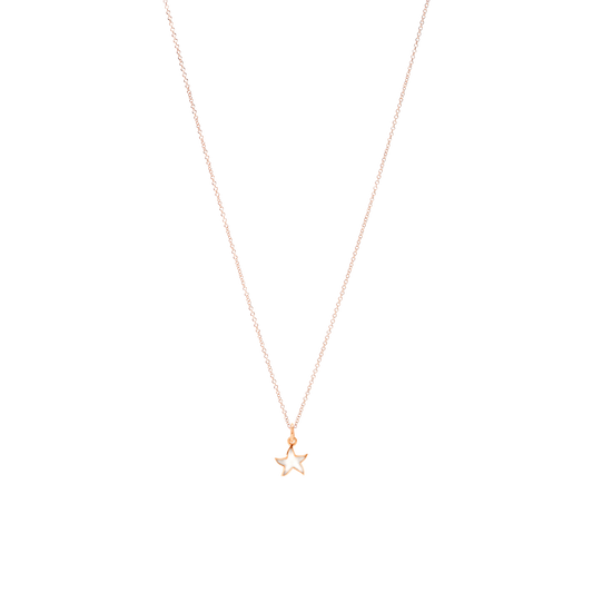 CIONDOLO STELLINA ORO ROSA E SMALTO