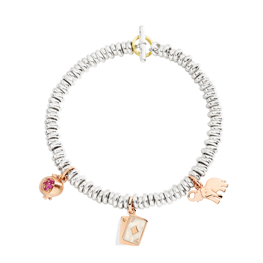 CIONDOLO MELAGRANA ORO ROSA E RUBINI - Tangredi Gioielleria