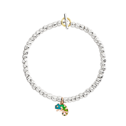 CIONDOLO CAMALEONTE ORO ROSA E SMALTO - Tangredi Gioielleria