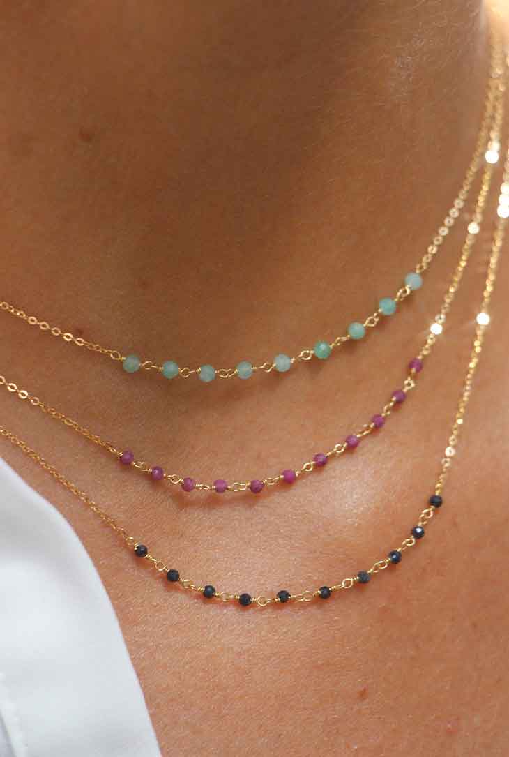 GIROCOLLO GEMME ZAFFIRI - Tangredi Gioielleria