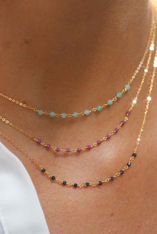 GIROCOLLO GEMME RUBINI - Tangredi Gioielleria