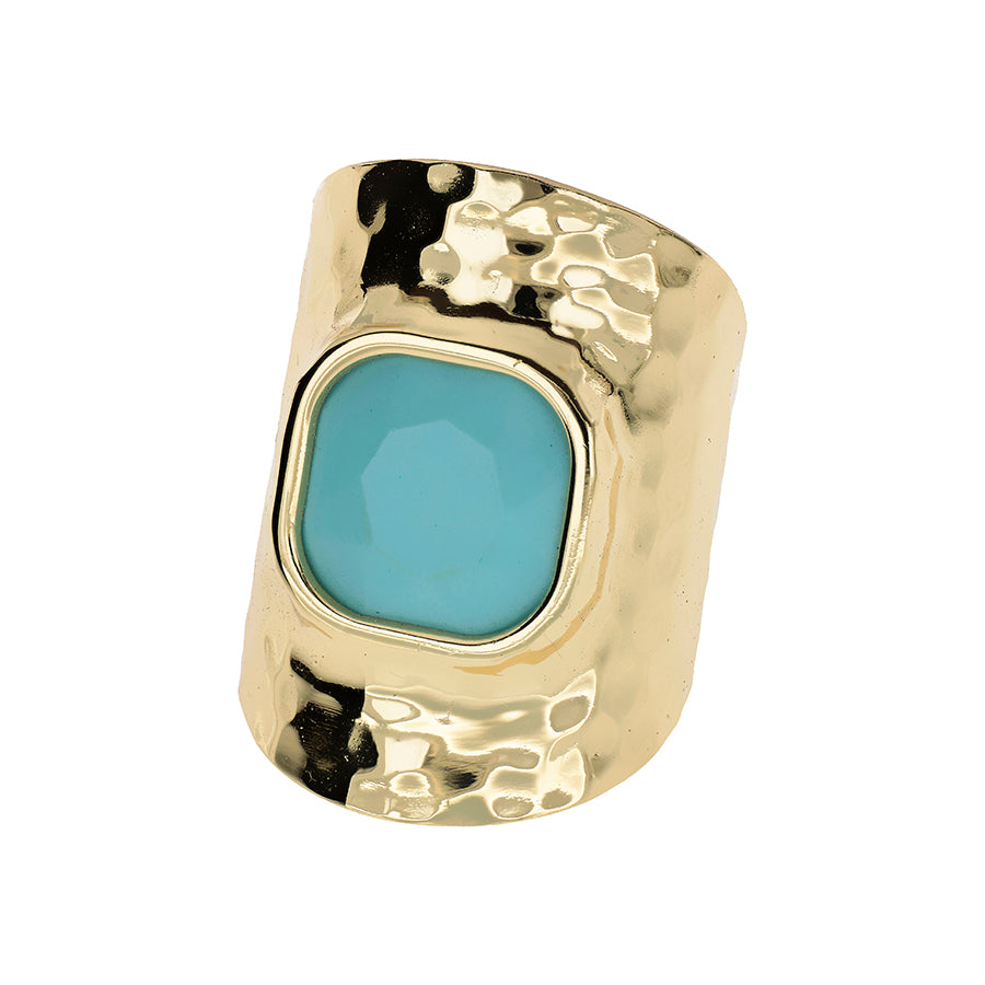 ANELLO NUOVA RETRO' CON PASTA DI TURCHESE - Tangredi Gioielleria