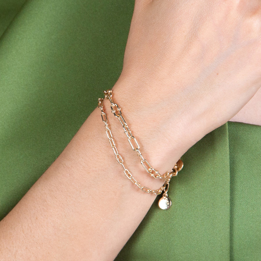 BRACCIALE CATENE SABBIATO MAGLIA GRANCHIO - Tangredi Gioielleria