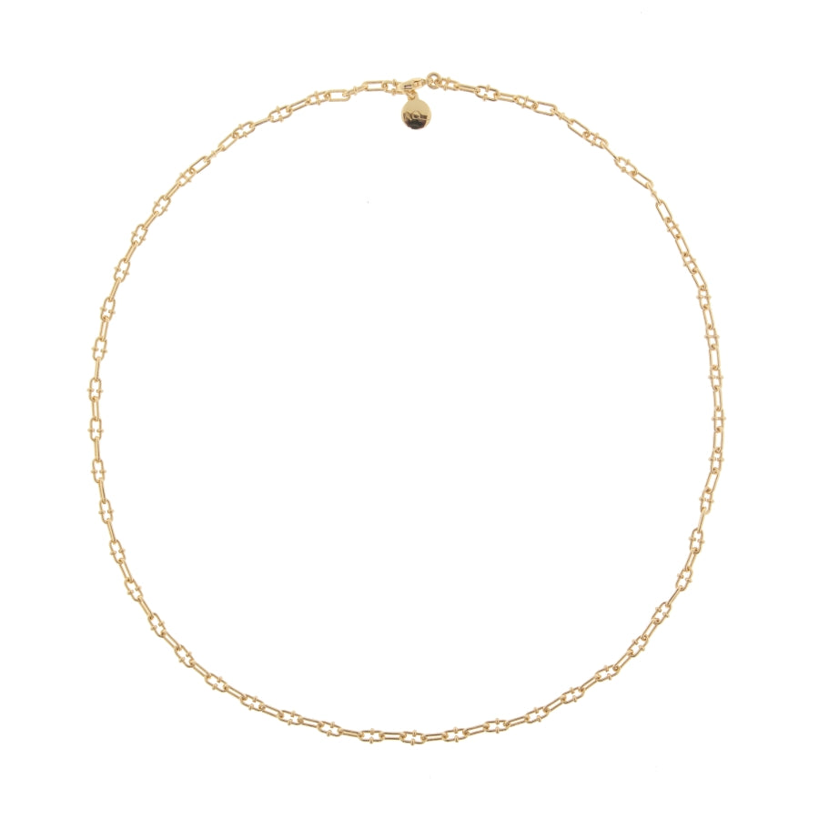 COLLANA CATENE SABBIATA MAGLIA GRANCHIO - Tangredi Gioielleria