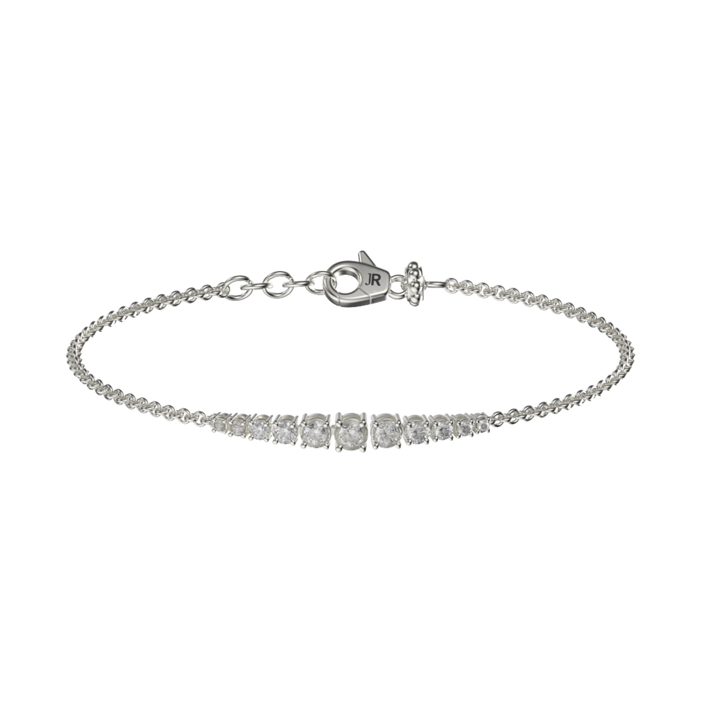 BRACCIALE EVOLUTION TITANIO SILVER E DIAMANTI LAB. - Tangredi Gioielleria