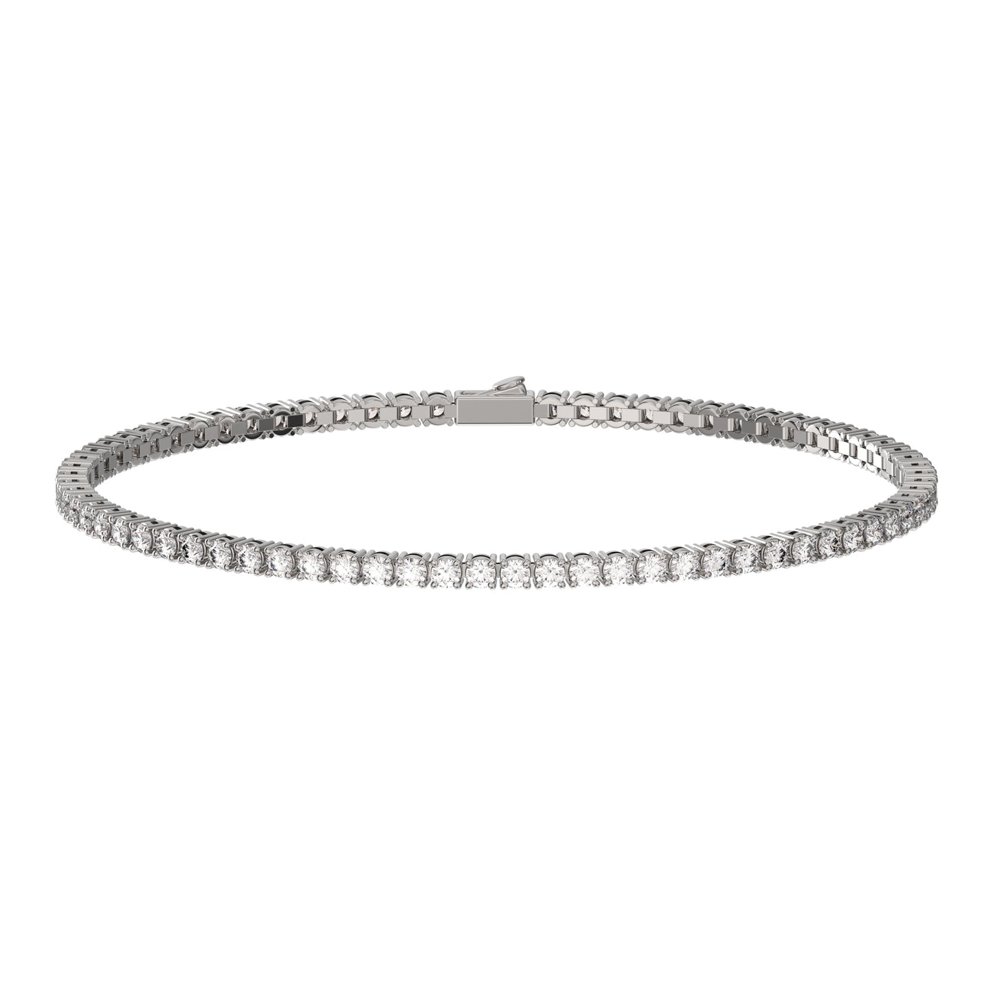 BRACCIALE PETITE TENNIS TITANIO SILVER E BRILLANTI LAB. - Tangredi Gioielleria