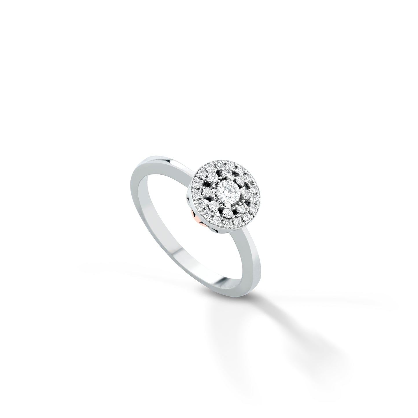 ANELLO MARGHERITA CON ANGELO ORO E DIAMANTI - Tangredi Gioielleria