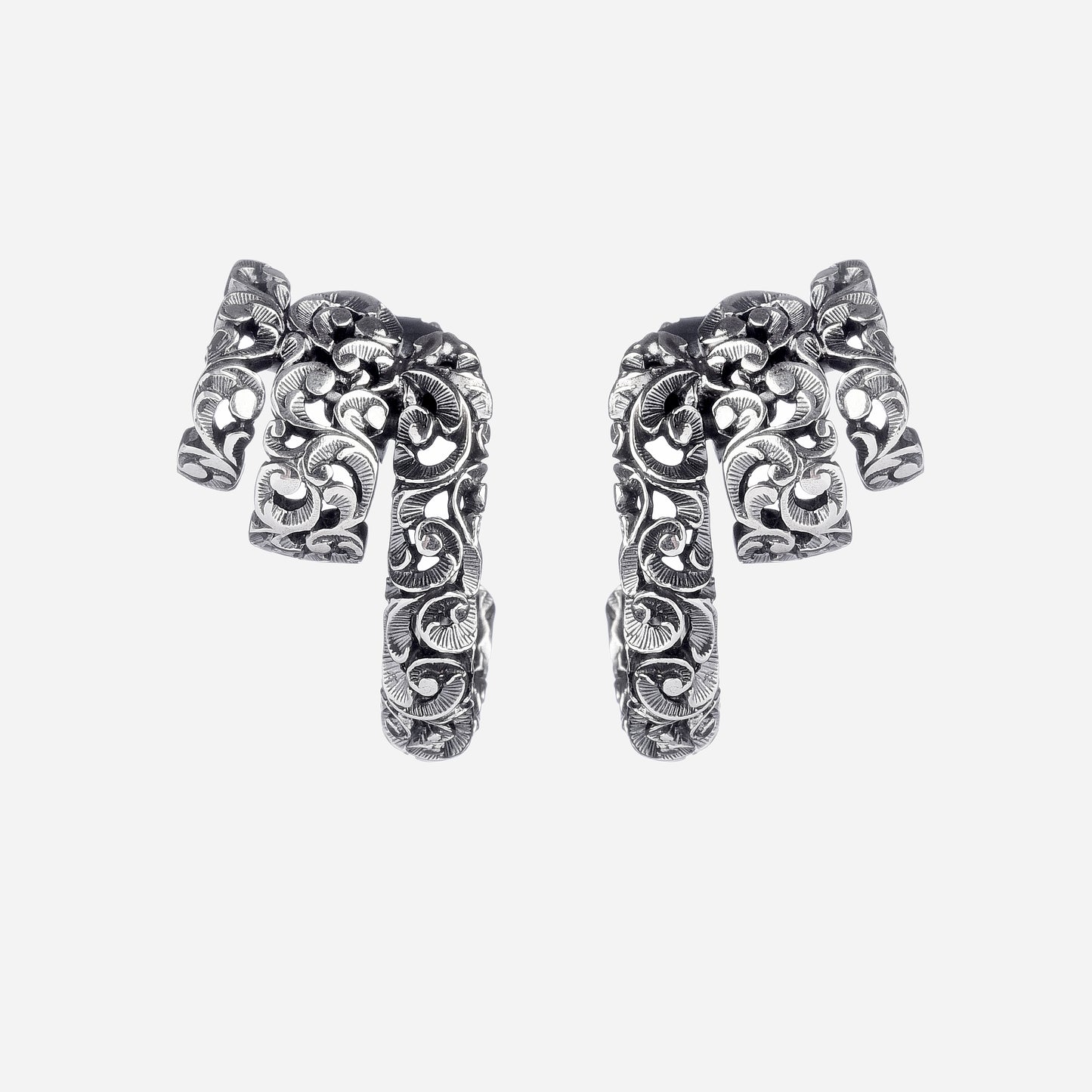 ORECCHINI LOBO TRIBALI ARGENTO - Tangredi Gioielleria