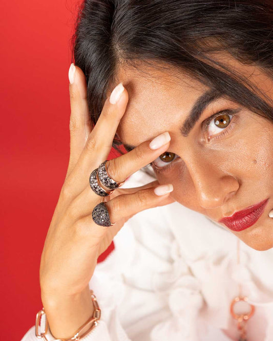 ANELLO CHEVALIER TONDO RUBINO