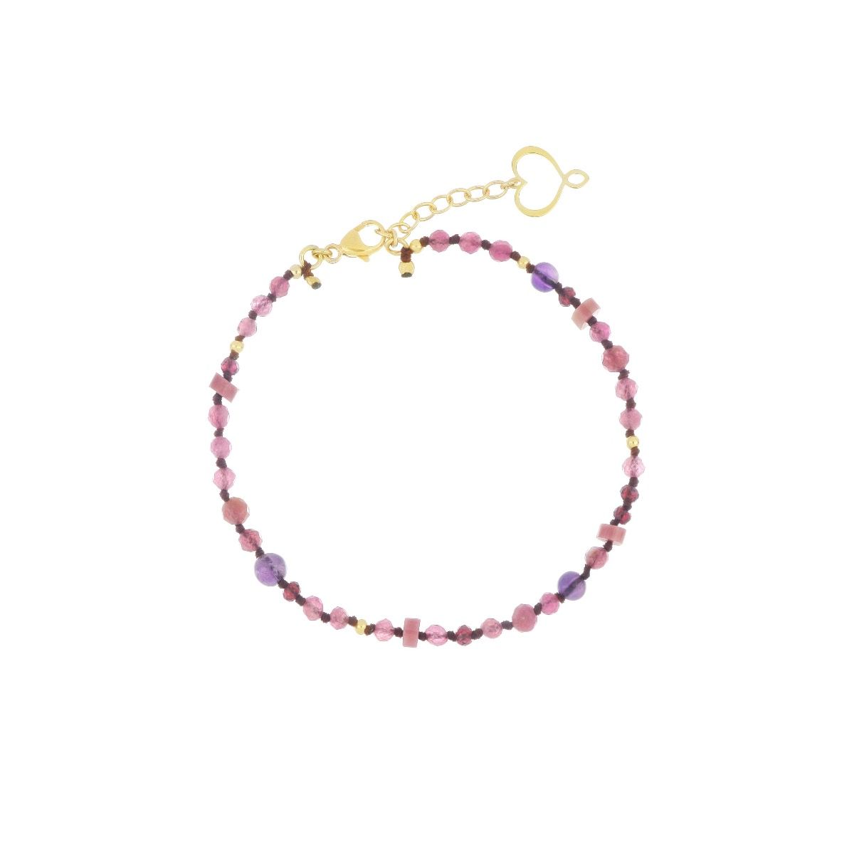 BRACCIALE NODI TORMALINA ROSA
