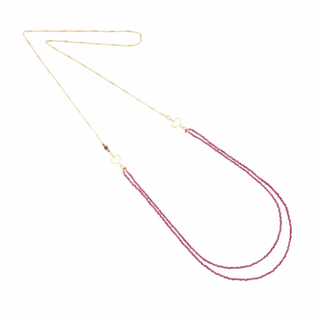 COLLANA LUNGA PENTAGRAMMA RUBINO