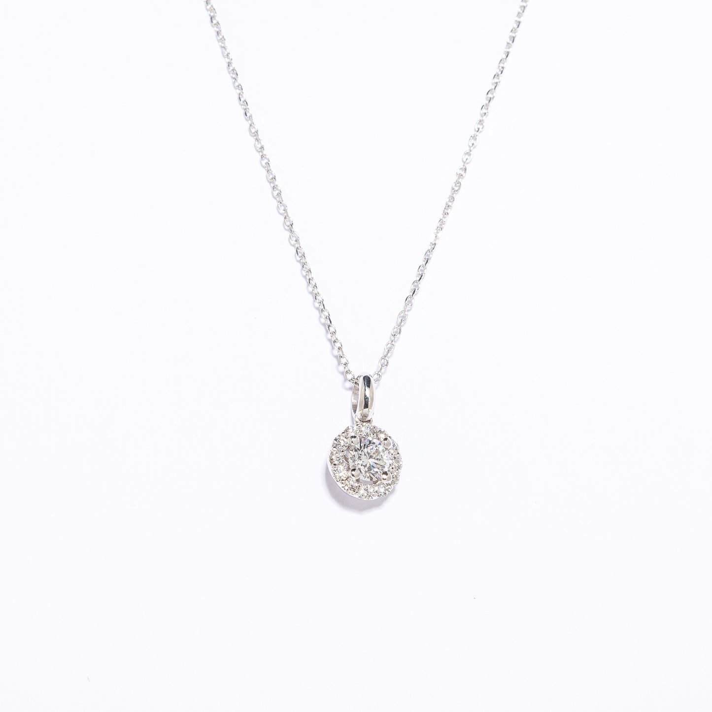 COLLANA ORO BIANCO E DIAMANTI