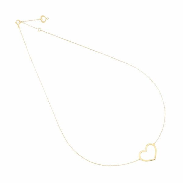 GIROCOLLO CUORE GRANDE POLVERE CELESTE - Tangredi Gioielleria