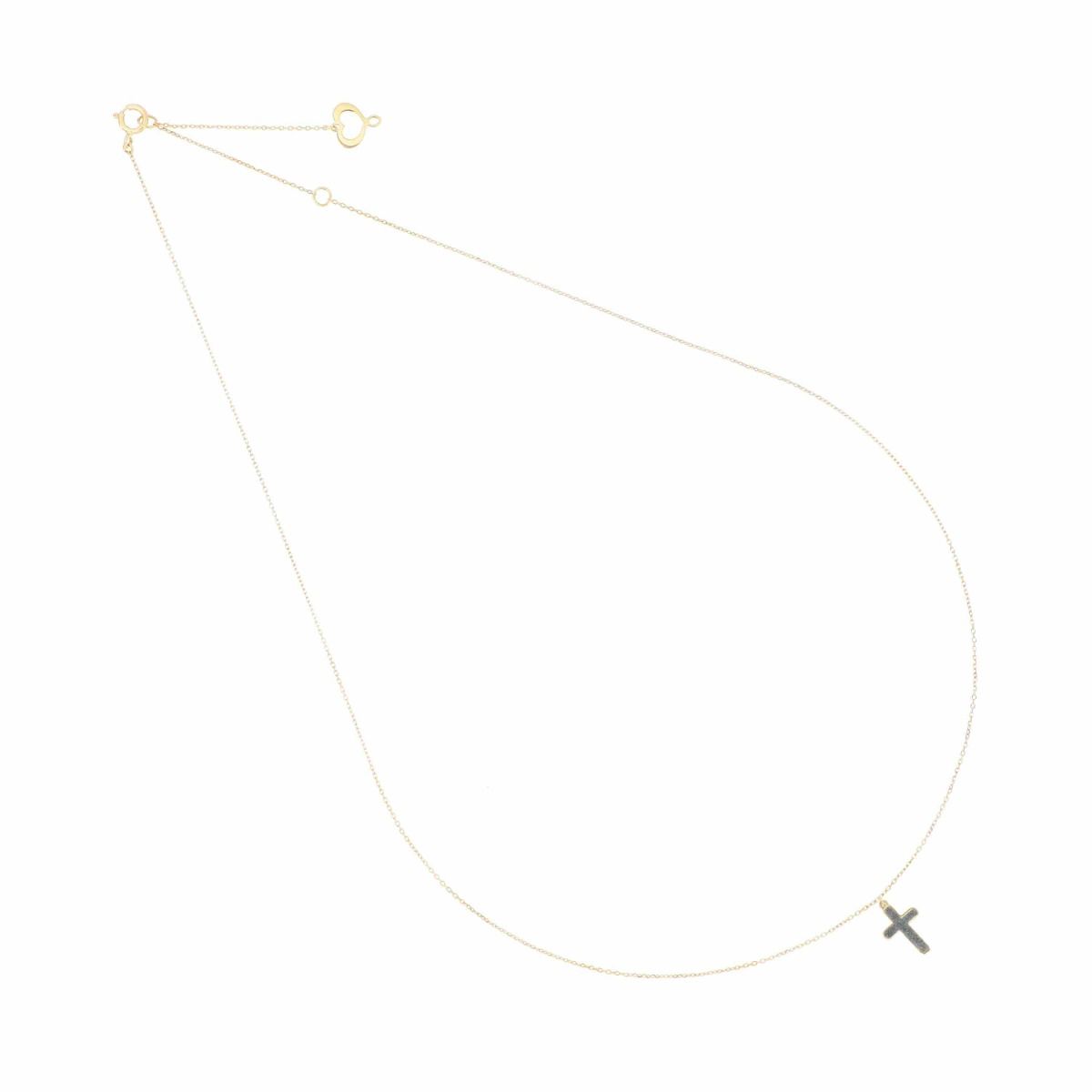 GIROCOLLO CROCE POLVERE BLU - Tangredi Gioielleria