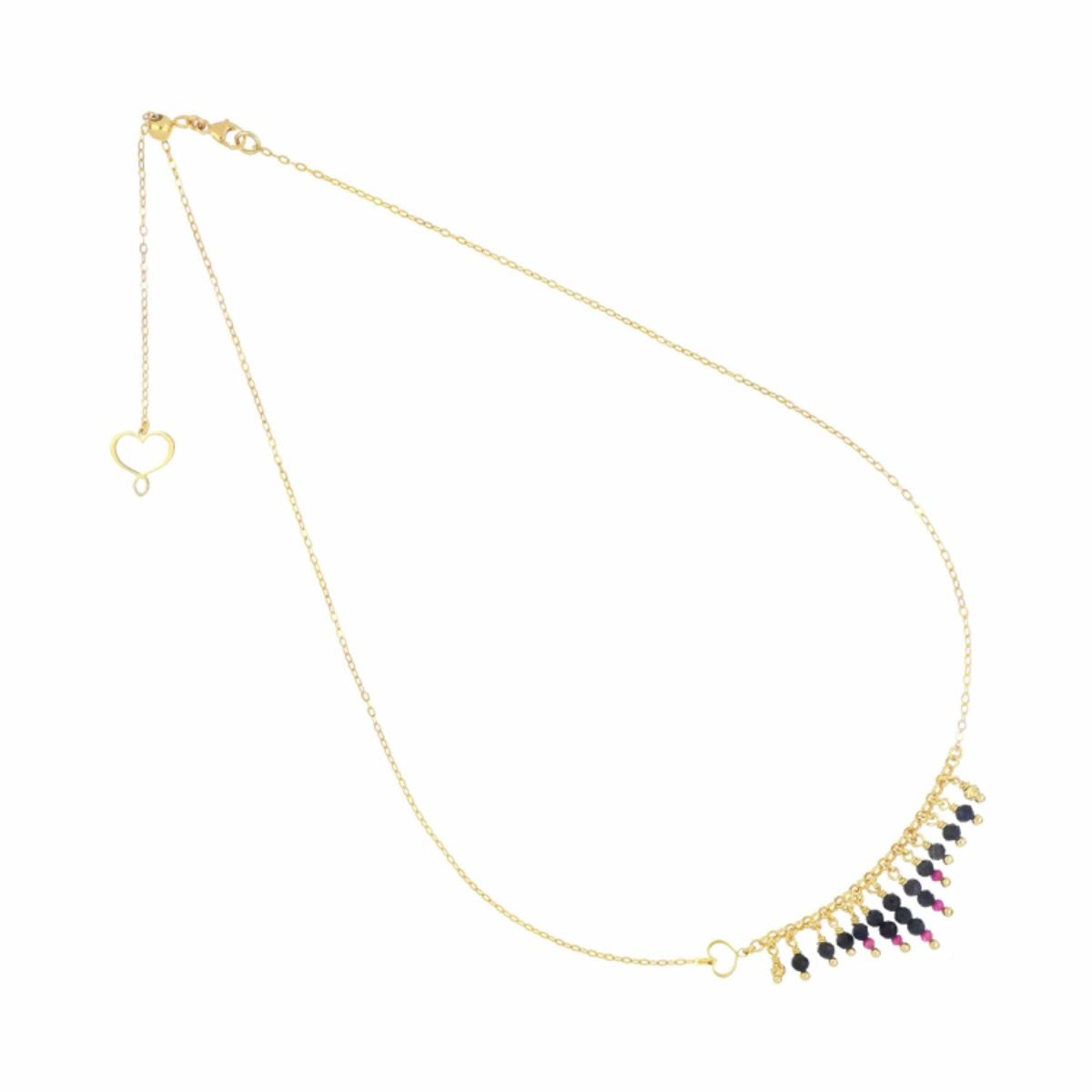 GIROCOLLO FRANGE ZAFFIRO E RUBELLITE