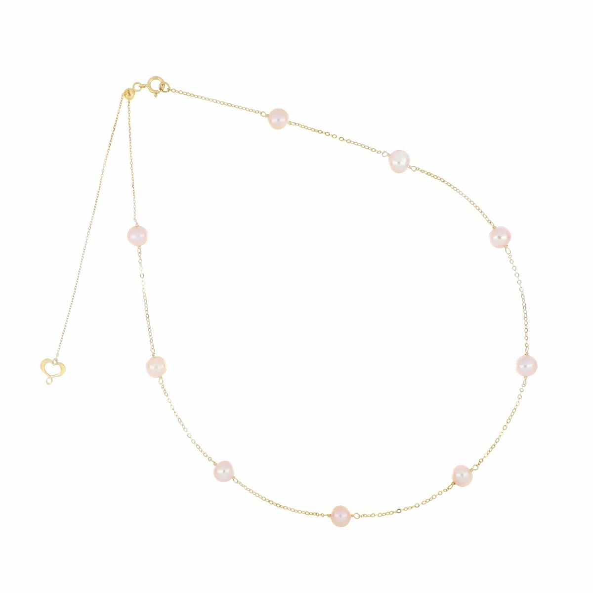 GIROCOLLO PERLE ROSA - Tangredi Gioielleria