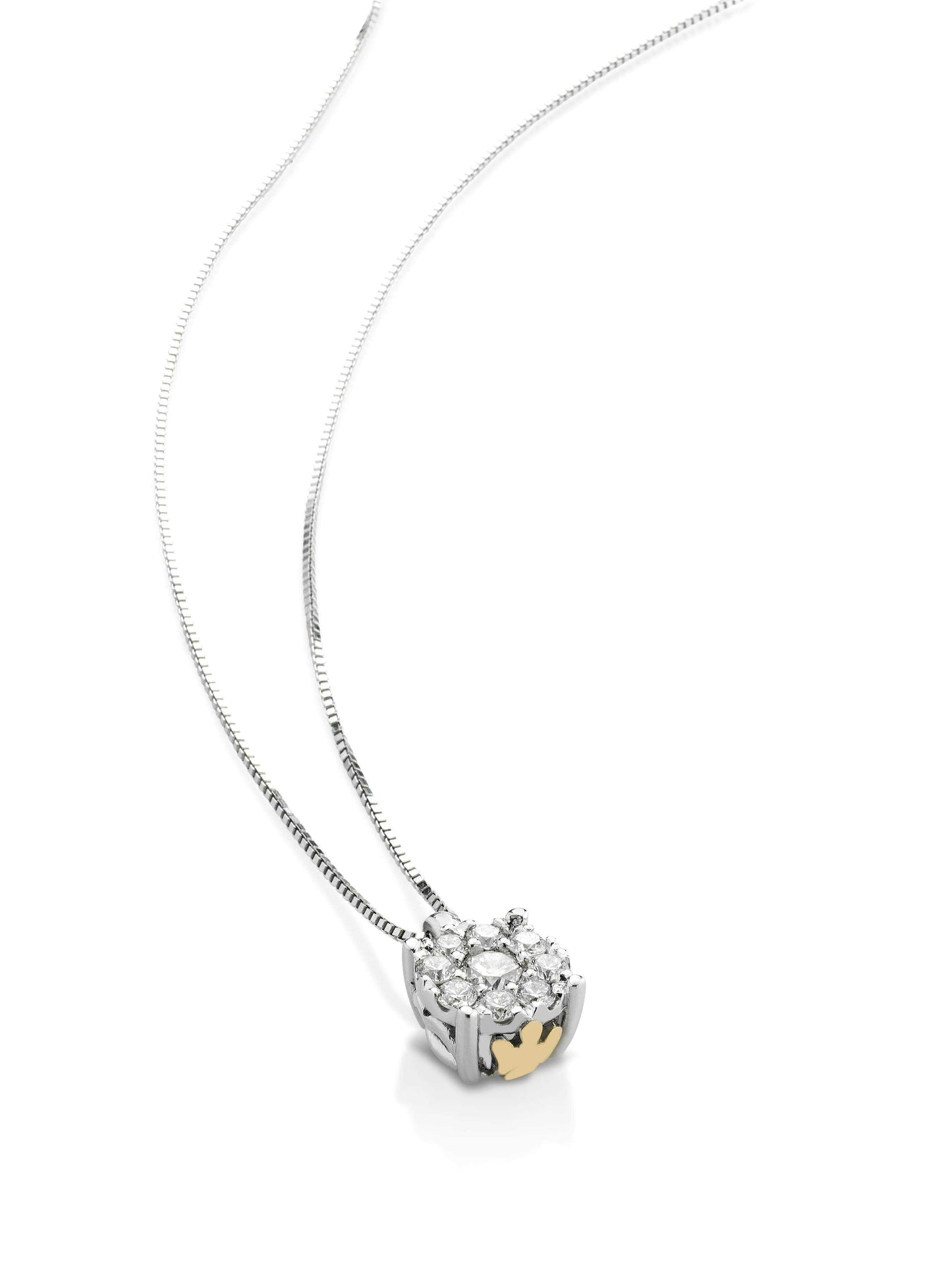 GIROCOLLO CON ANGELO IN ORO E DIAMANTI - Tangredi Gioielleria