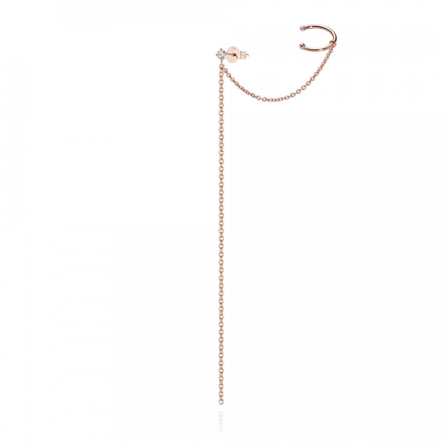 ORECCHINO EAR CUFF ORO E DIAMANTE - Tangredi Gioielleria