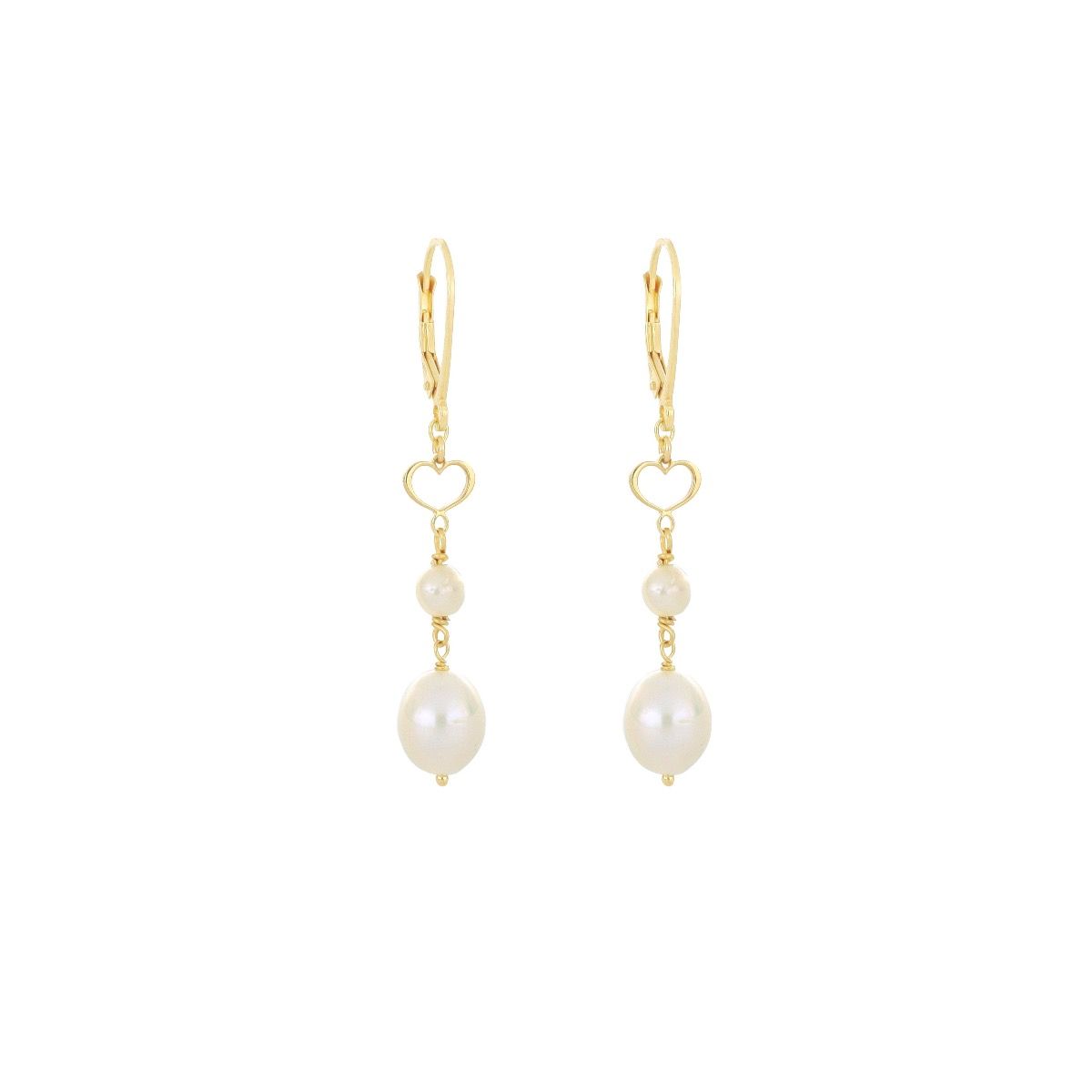 ORECCHINI ONDA BIANCA PENDENTI