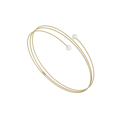 BRACCIALE NEVE ORO E PERLE