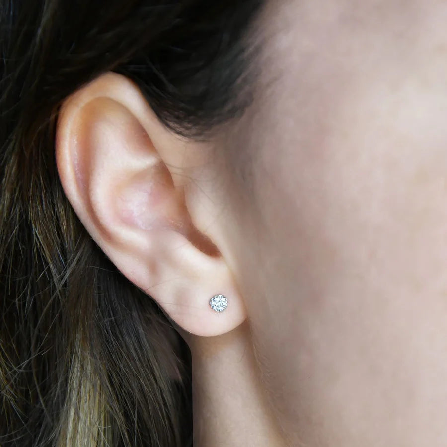 ORECCHINO PAILLETTE ORO E DIAMANTI - Tangredi Gioielleria