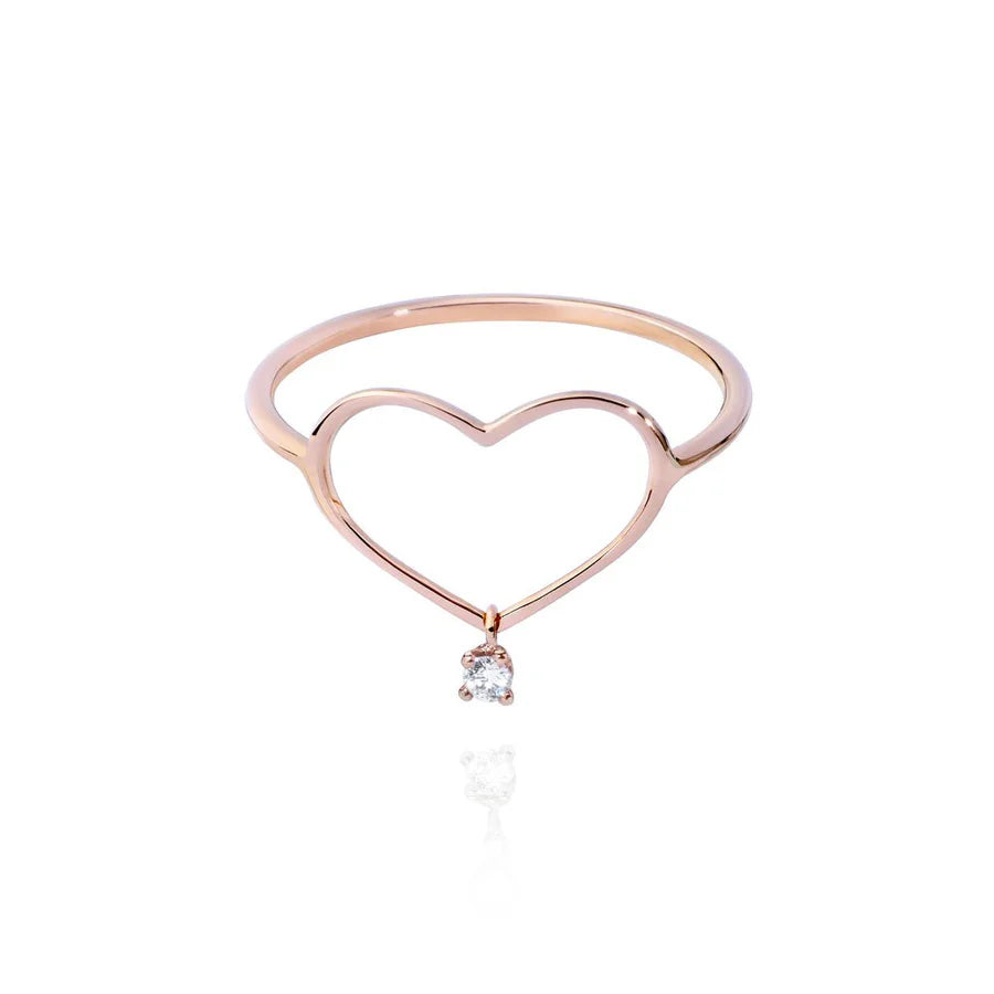 ANELLO CUORE ORO E DIAMANTE - Tangredi Gioielleria