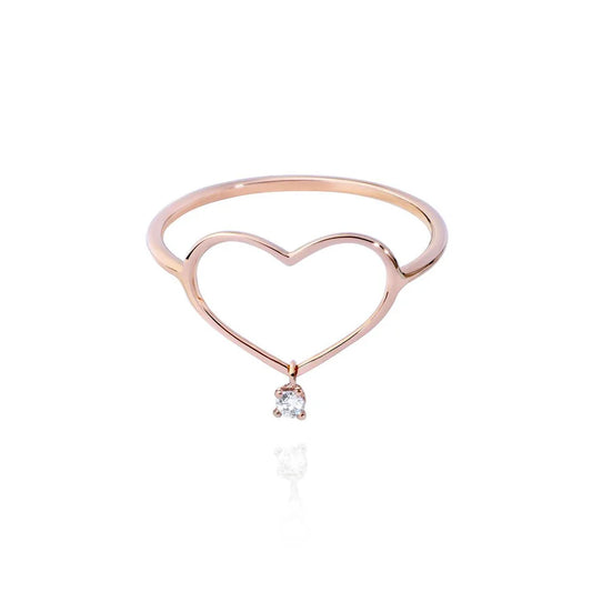 ANELLO CUORE ORO E DIAMANTE - Tangredi Gioielleria