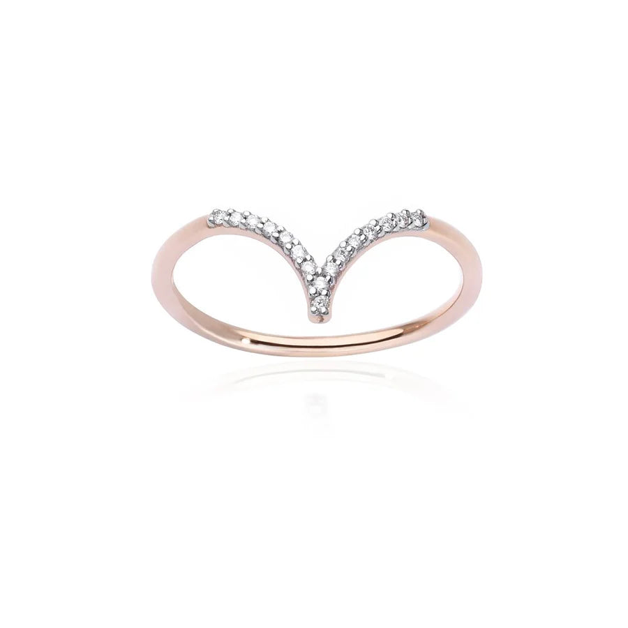 ANELLO CHEVRON ORO E DIAMANTI - Tangredi Gioielleria