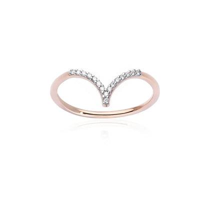 ANELLO CHEVRON ORO E DIAMANTI - Tangredi Gioielleria