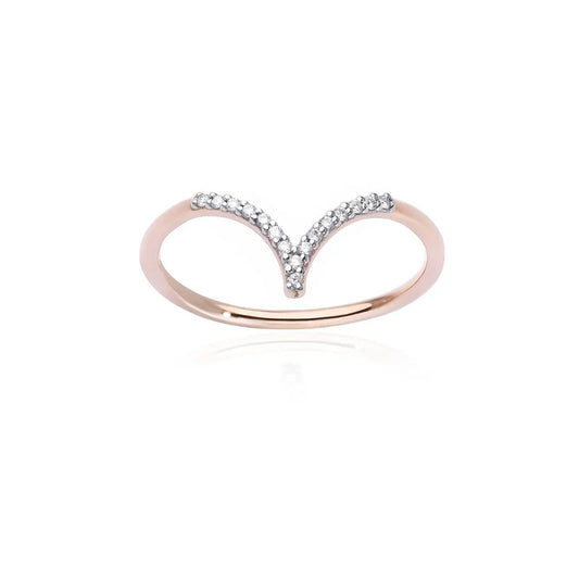 ANELLO CHEVRON ORO E DIAMANTI - Tangredi Gioielleria