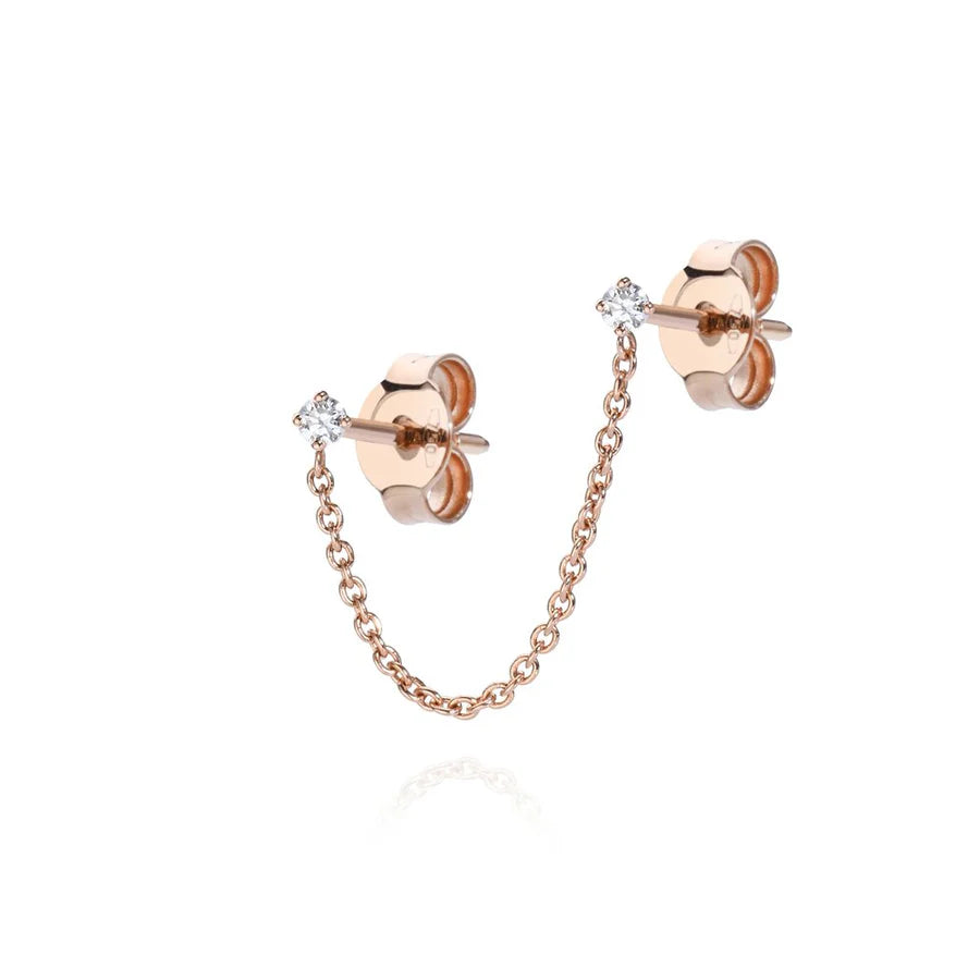 ORECCHINO TWIN ORO E DIAMANTI - Tangredi Gioielleria