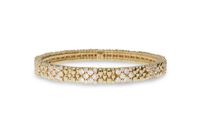 BRACCIALE CASHMERE EXTENSIBLE ORO E DIAMANTI - Tangredi Gioielleria