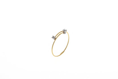 ANELLO CONTRARIE' ORO E DIAMANTI