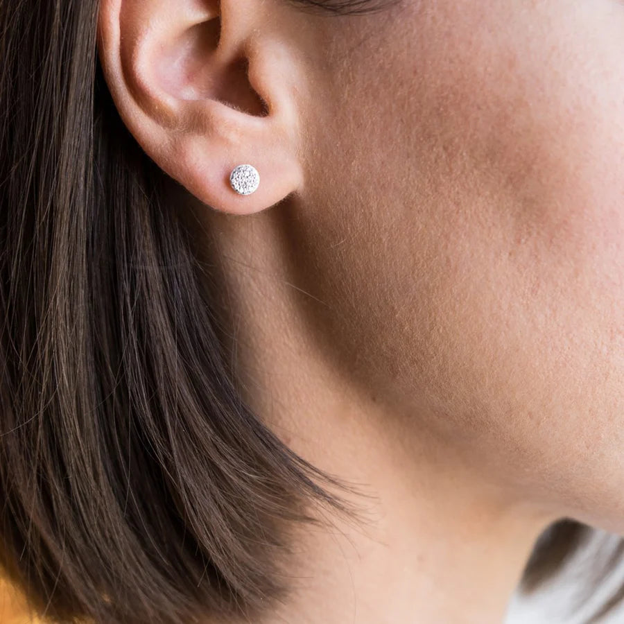 ORECCHINO SMALL PAILLETTE ORO E DIAMANTI - Tangredi Gioielleria