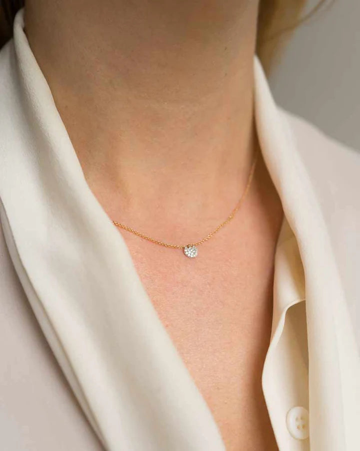 COLLANA PAILLETTE ORO E DIAMANTI - Tangredi Gioielleria